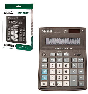 Калькулятор Citizen D-316 16р.