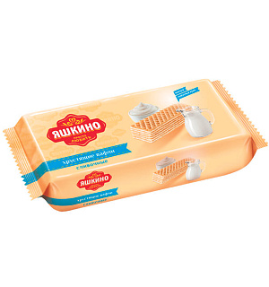 Вафли ЯШКИНО "Сливочные", 300 г, ЯВ166