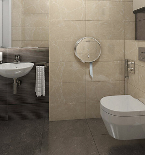 Диспенсер для туалетной бумаги LAIMA PROFESSIONAL INOX, (Система T1) БОЛЬШОЙ, нержавеющая сталь, зеркальный, 605701