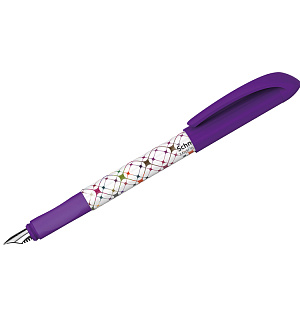 Ручка перьевая Schneider "Voice", 1 картридж, грип, фиолетовый корпус