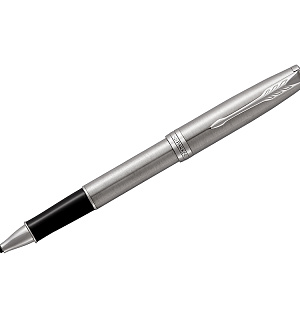 Ручка-роллер Parker "Sonnet Stainless Steel CT" черная, 0,8мм, подарочная упаковка