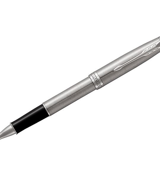Ручка-роллер Parker "Sonnet Stainless Steel CT" черная, 0,8мм, подарочная упаковка