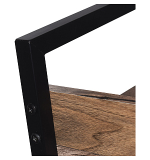 Стеллаж на металлокаркасе BRABIX "LOFT SH-002", 600х350х845 мм, цвет морёный дуб, 641231