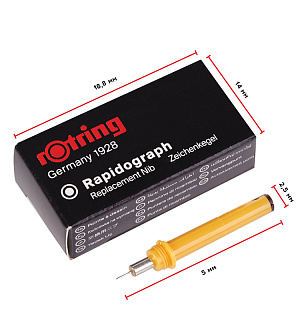 Пишущий элемент для рапидографа Rotring 0,2мм, картон. упаковка