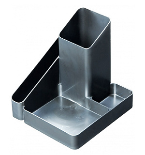 Настольная подставка СТАММ "Имидж", серый металлик