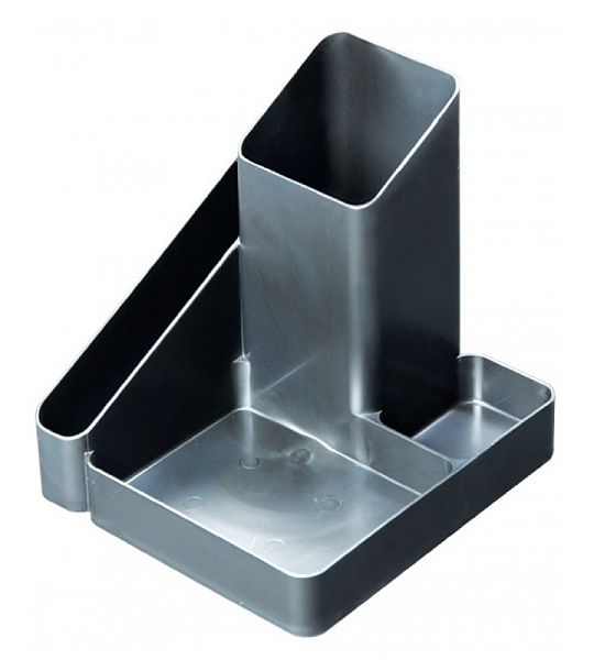 Настольная подставка СТАММ "Имидж", серый металлик