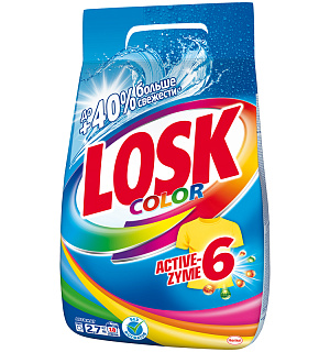 Порошок для машинной стирки Losk "Color", 2,7кг