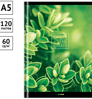 Бизнес-блокнот А5, 120л., OfficeSpace "Природа. Макро", глянцевая ламинация