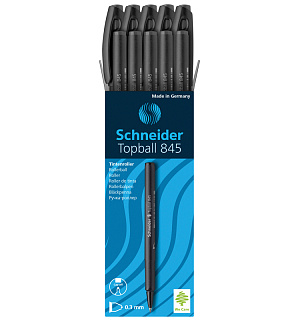 Ручка-роллер Schneider "TopBall 845" черная, 0,5мм, одноразовая
