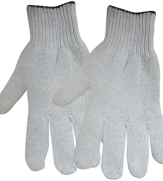 Перчатки х/б  7,5 класс OfficeClean, эконом, без покрытия, 4 нитки, белый, (34-36г), 166 текс