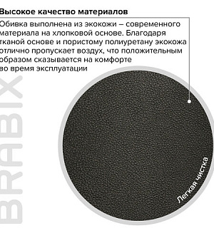 Кресло офисное BRABIX PREMIUM "Nord EX-590", черный пластик, экокожа, черное, 532097