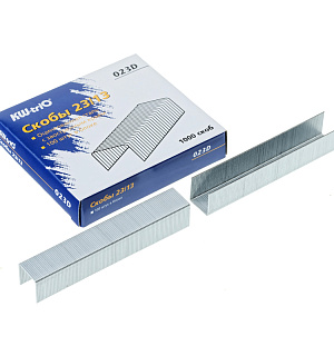 Скобы для степлера №23/13 KW-trio, оцинкованные, 1000шт.