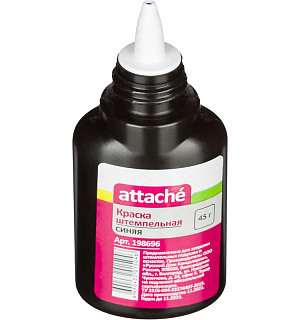 Краска штемпельная Attache синяя 45 гр