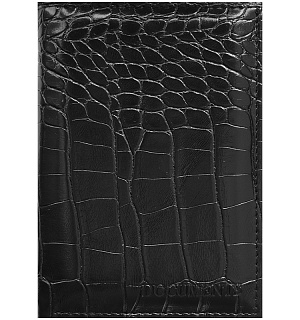 Портмоне водителя OfficeSpace иск. кожа, черный, крокодил