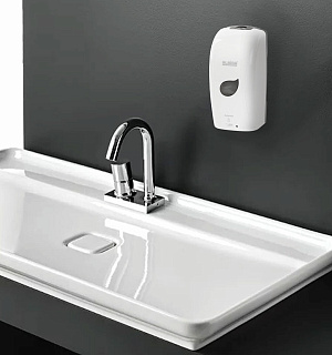 Дозатор для мыла-пены LAIMA PROFESSIONAL ECO, НАЛИВНОЙ, СЕНСОРНЫЙ, 1,3 л, белый, 607330