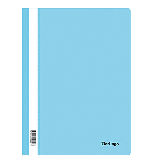 Папка-скоросшиватель пластик. Berlingo, А4, 180мкм, аквамарин с прозр. верхом
