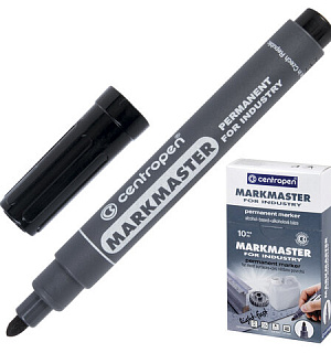 Маркер перманентный для промышленной маркировки ЧЕРНЫЙ CENTROPEN "Marksmaster", 1,5 мм, 8599, 5 8599 0112