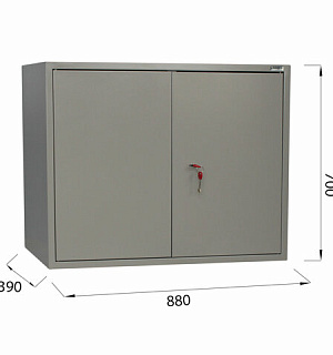 Шкаф металлический для документов (антресоль) BRABIX "KBS-09", 700х880х390 мм, 30 кг, сварной, 291158