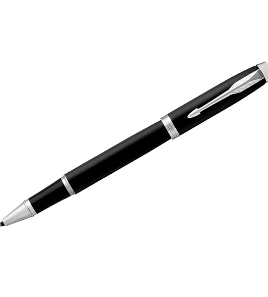 Ручка-роллер Parker "IM Essential Muted Black CT" черная, 0,8мм, подарочная упаковка