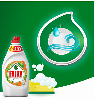 Средство для мытья посуды Fairy "Апельсин и лимонник", 900мл