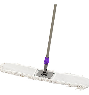 Швабра-рамка OfficeClean Professional, телеск.ручка из нерж. стали 125см, насадка МОП хлопок 80см