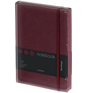 Записная книжка А5 80л., кожзам, Berlingo "Western", с резинкой, коричневый