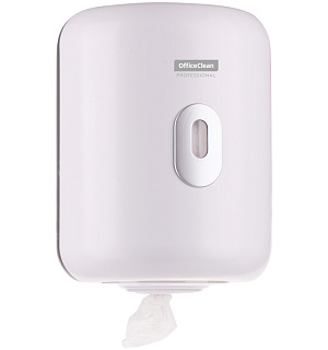 Диспенсер для полотенец в рулонах OfficeClean Professional, с центральной вытяжкой(M1/M2), белый