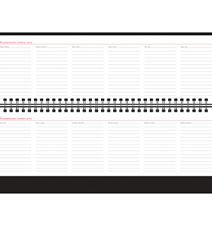 Планинг недатированный, 330*130мм, 56л., кожзам, OfficeSpace "Winner", бордовый