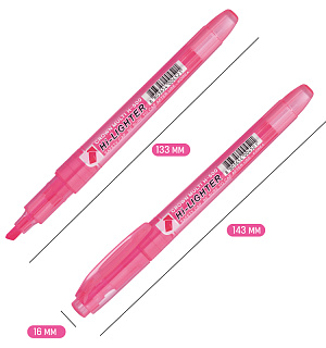 Текстовыделитель Crown "Multi Hi-Lighter" розовый, 1-4мм