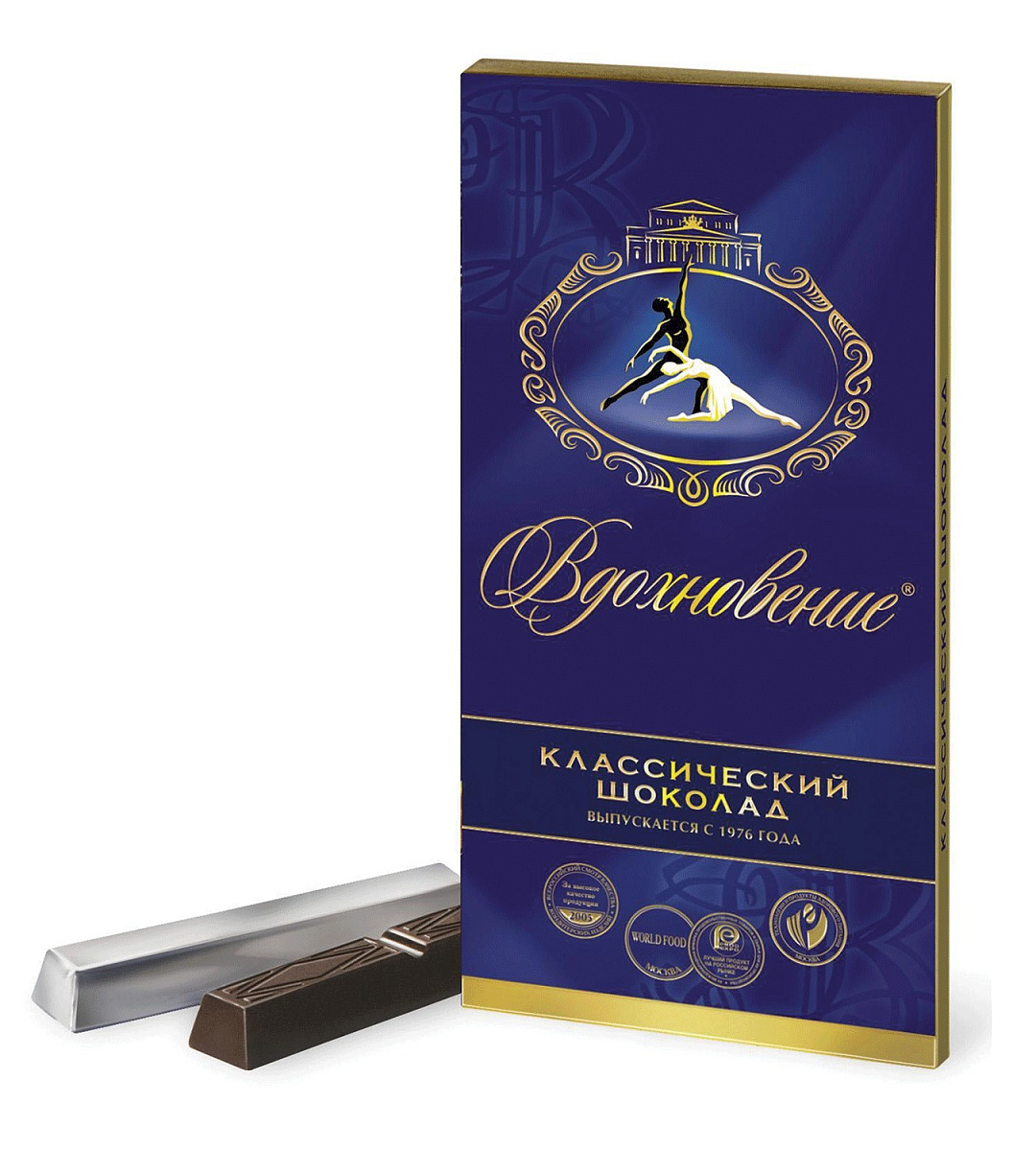 Шоколад БАБАЕВСКИЙ "Вдохновение", классический, в стиках, 100 г, картонная упаковка, ББ08830