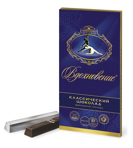 Шоколад БАБАЕВСКИЙ "Вдохновение", классический, в стиках, 100 г, картонная упаковка, ББ08830