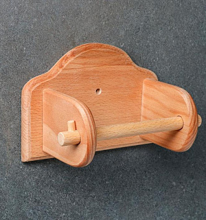 Держатель для туалетной бумаги, 19х14х12 см, массив бука