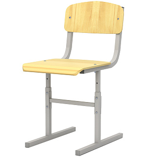 Стул ученический регулируемый (ш380*г480*в720-800мм), 4-6гр, серый каркас, Ш-508 (4-6)