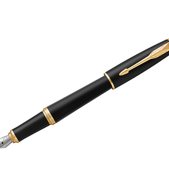 Ручка перьевая Parker "Urban Muted Black GT" 0,8мм, подарочная упаковка