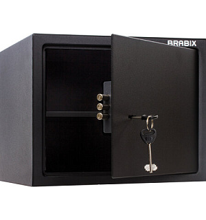 Сейф мебельный BRABIX "SF-280KL", 280х350х300 мм, ключевой замок, черный, 291148, S103BR212314