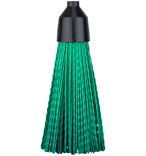 Метла OfficeClean, синтетическая, для улицы, круглая классическая, с деревянным черенком 120см