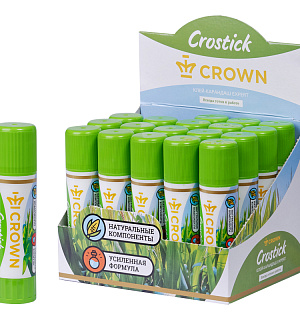 Клей-карандаш Crown "Expert", 15г, ПВП