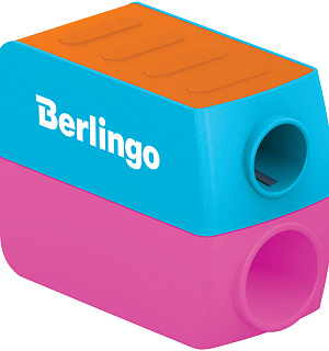 Точилка пластиковая Berlingo "ColorShift" 2 отверстия, контейнер, ассорти, туба