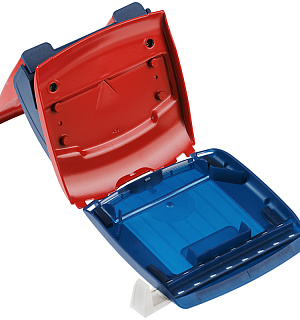 Дырокол Berlingo "Power TX" 30л., металлический, с фиксатором и линейкой, красный