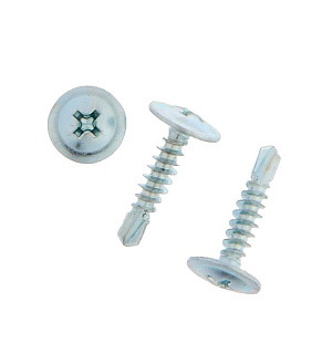 Саморезы для тонк. пластин ТУНДРА krep 4.2x19 мм, сверло, цинк, 15 шт.