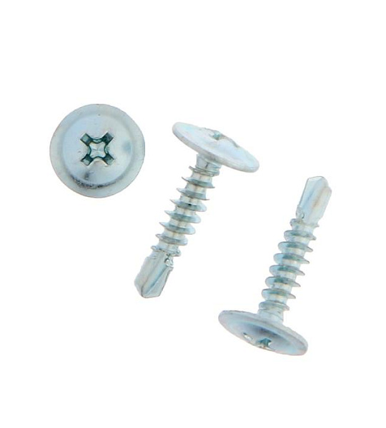 Саморезы для тонк. пластин ТУНДРА krep 4.2x19 мм, сверло, цинк, 15 шт.