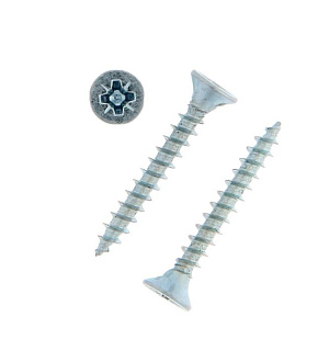 Саморезы универсальные ТУНДРА krep 4.0x30 мм, цинк, 17 шт.