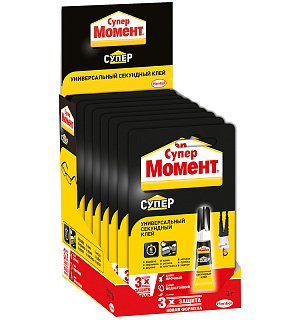 Клей Момент "Супер", 3г, блистер, шоу-бокс