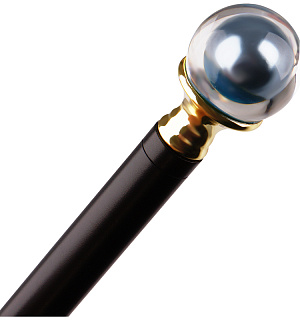 Ручка шариковая автоматическая MESHU "Black pearl" синяя, 1,0мм