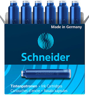 Картриджи чернильные Schneider кобальтовый синий, 6шт., картонная коробка