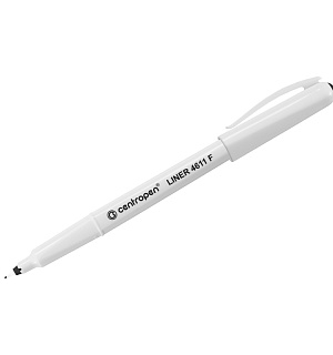 Ручка капиллярная Centropen "Liner 4611" черная, 0,3мм, трехгранная