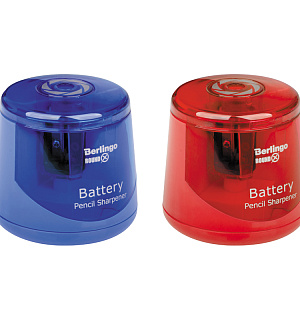 Точилка электрическая Berlingo "RoundX" 1 отверстие, с контейнером, круглая, ПВХ-коробка, европодвес