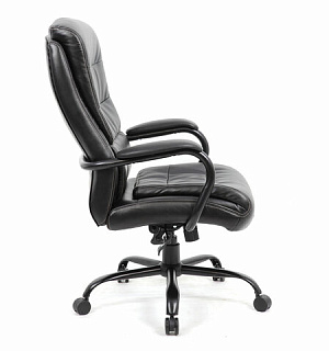 Кресло офисное BRABIX PREMIUM "Heavy Duty HD-004", НАГРУЗКА до 200 кг, экокожа, черное, 531942