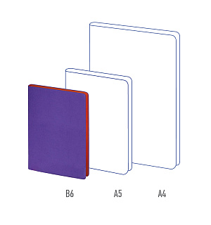 Ежедневник недатир. В6, 136л., кожзам, Berlingo "Fuze", цветной срез, фиолетовый