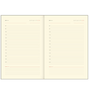 Ежедневник недатированный А5, 136л., кожзам, Greenwich Line "Night garden. Blue", тон. блок